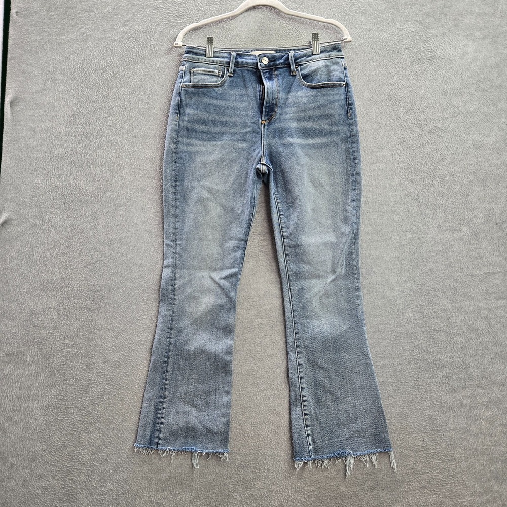 Driftwood Women Jeans 29 Blue Denim Roxy Bootcut High‎ Rise Raw Hem 26 in Inseam